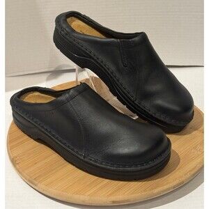 Naot Bjorn Black Leather Slip On Mule Casual Comfort Shoes Mens 43 EU/ 10M US